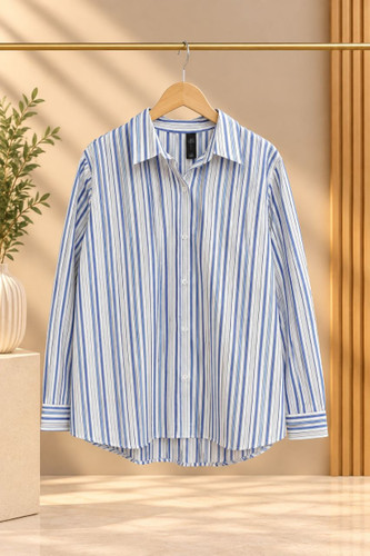 شومیز زنانه استین بلند وارداتی جنس کتان برند Liz claiborne سایز 2xl